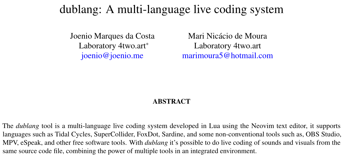 screenshot of the dublang paper